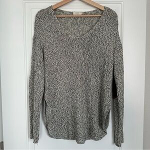 Harper Casual Knit Grey Sweater with Elbow patches